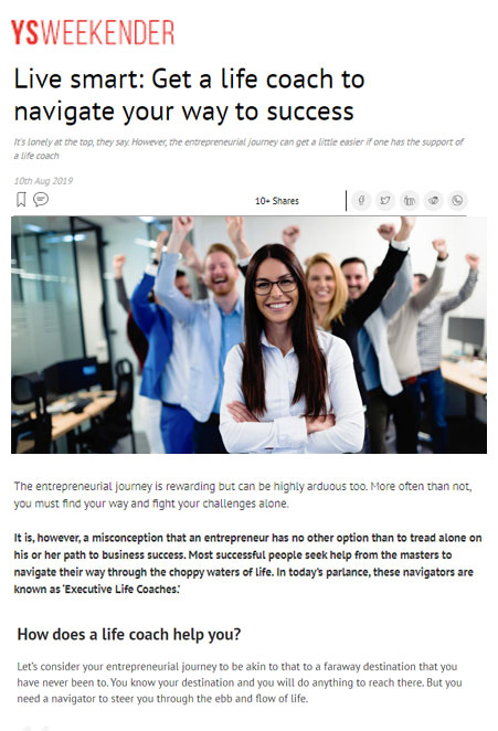 Live smart: Get a life coach to navigate your way to success