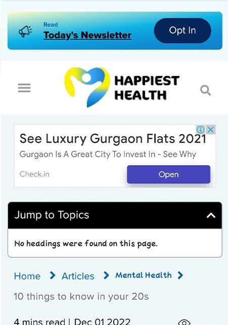 10 things to know in your 20s