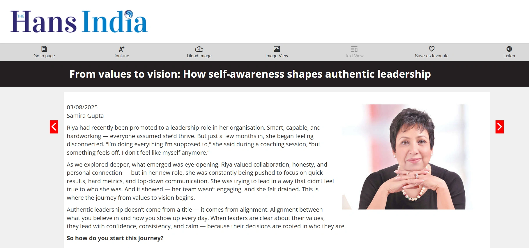From values to vision: How self-awareness shapes authentic leadership